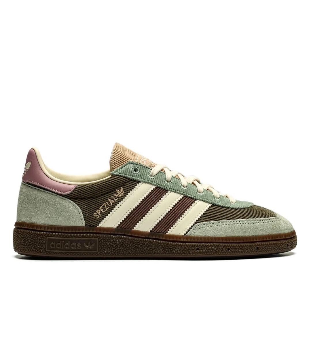 Chaussures Adidas Handball Spezial Argent Vert Mauve Magique Marron