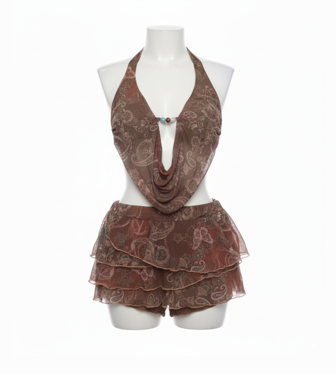 Ensemble Sehin Top crop et culotte taille haute ensemble doux et stretch