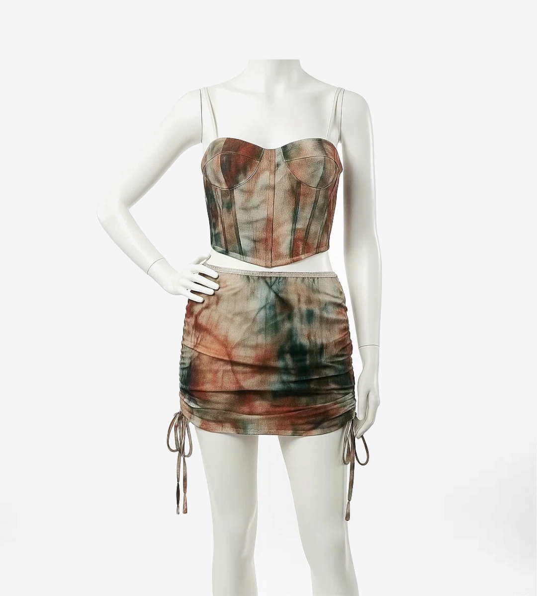 Ensemble Shein jupe taille haute + top court look décontracté et sexy