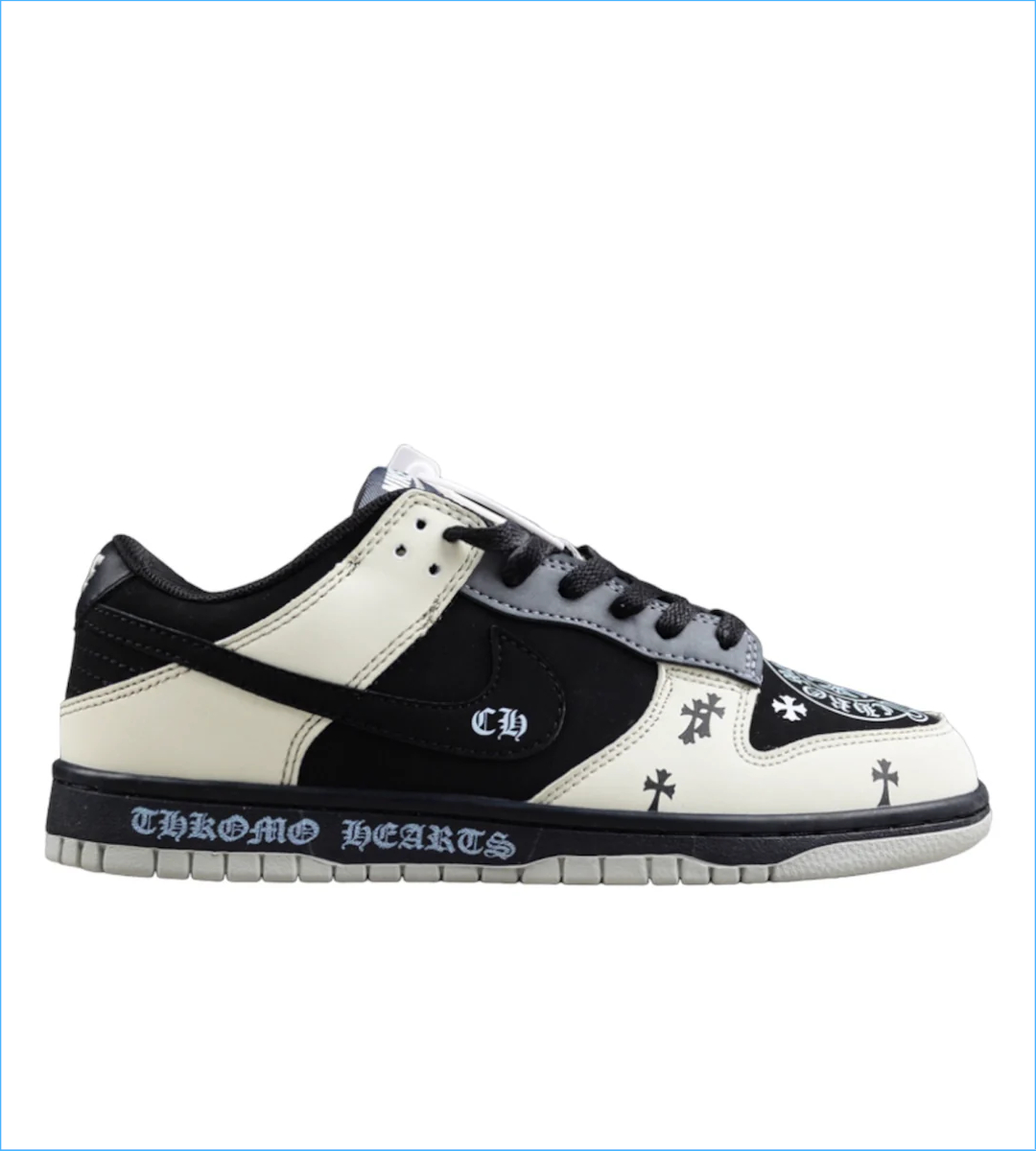 Nike SB Dunk Chrome Hearts Sneakers Noir-Blanc