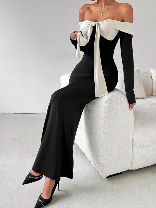 Robe-Longue-Élégante-à-Épaules-Dénudées-avec-Nœud-et-Bloc-3.jpg