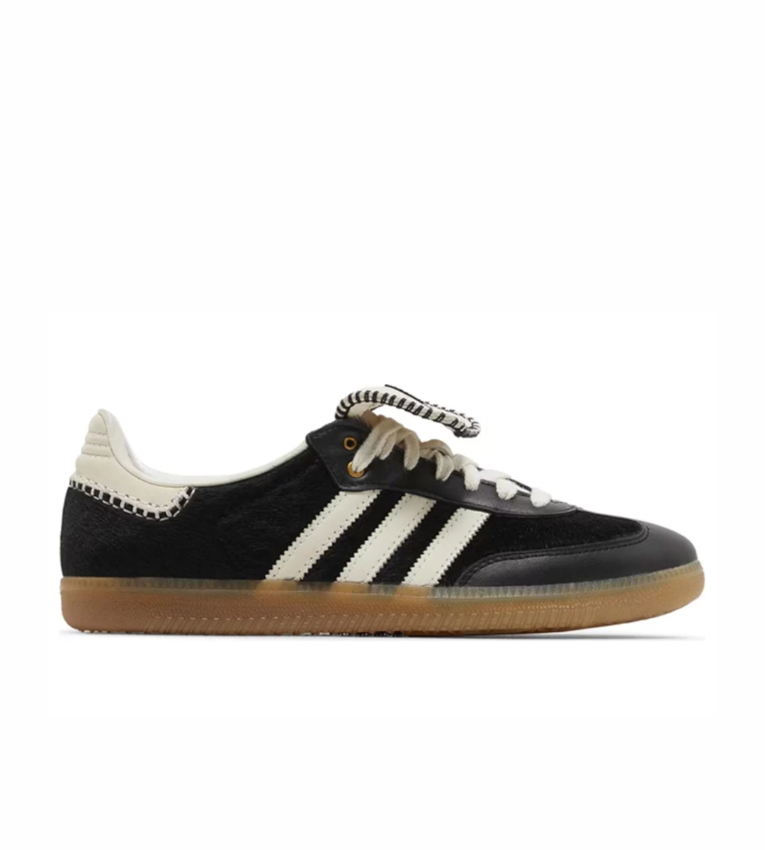 chaussure adidas x wales bonner samba pony tonal core noir avec semelle marron