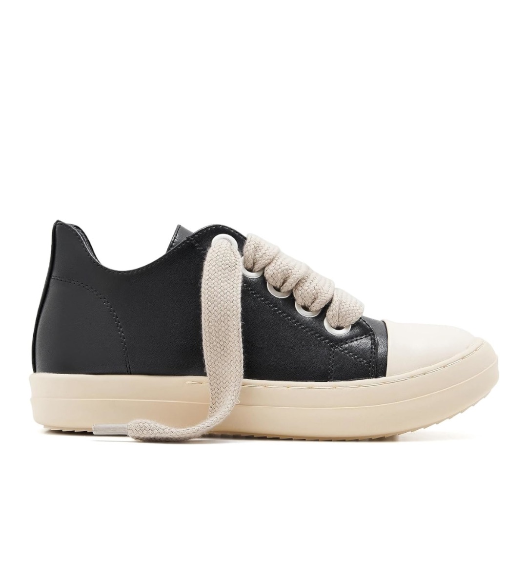Chaussure Rick Owens Jumbo Lace Noire et Blanche