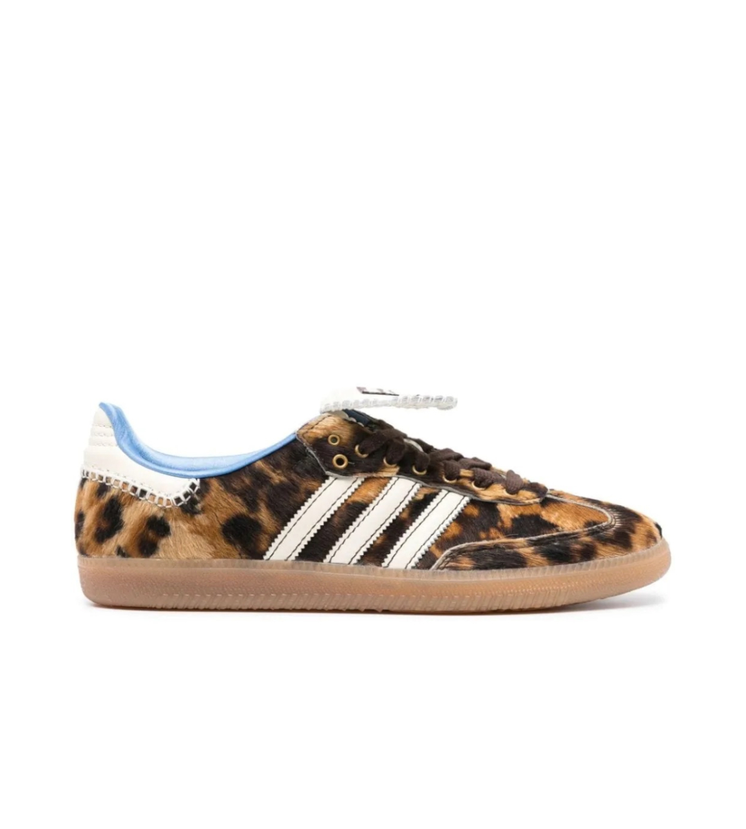 Chaussures Adidas Samba x Wales Bonner à motif léopard