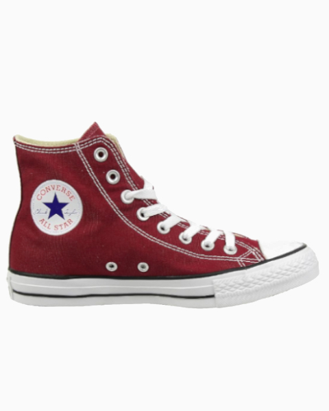 Converse All Star Montantes Rouge Bordeaux avec semelles Blanches