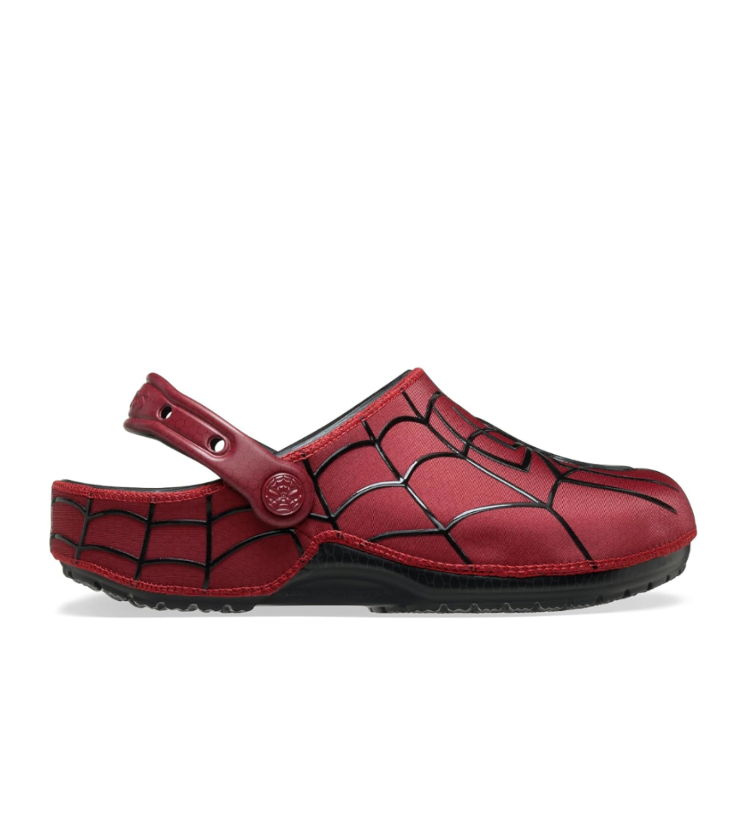 sabot crocks spiderman rouge et noir