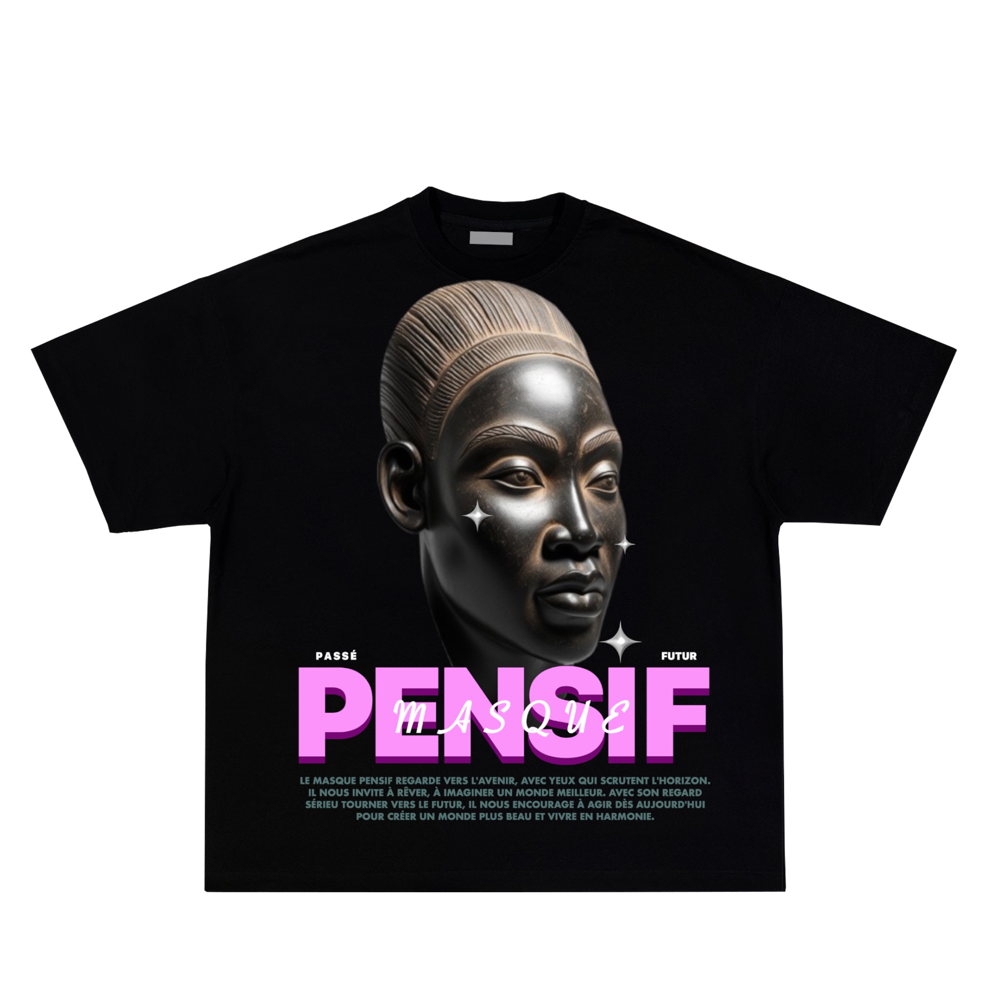 T-shirt Masque Pensif