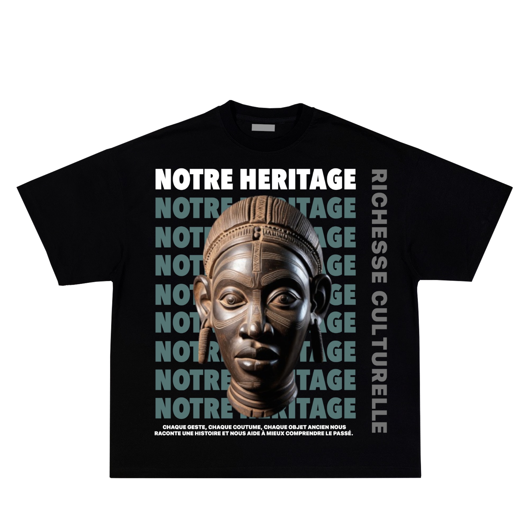 T-shirt Notre Héritage avec Masque Africain
